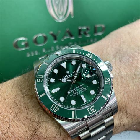 rolex submariner green|rolex submariner green dial price.